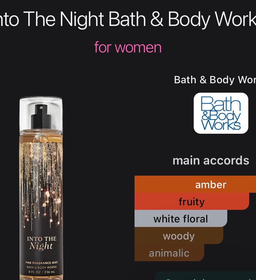 Into the Night Bath & Body works
